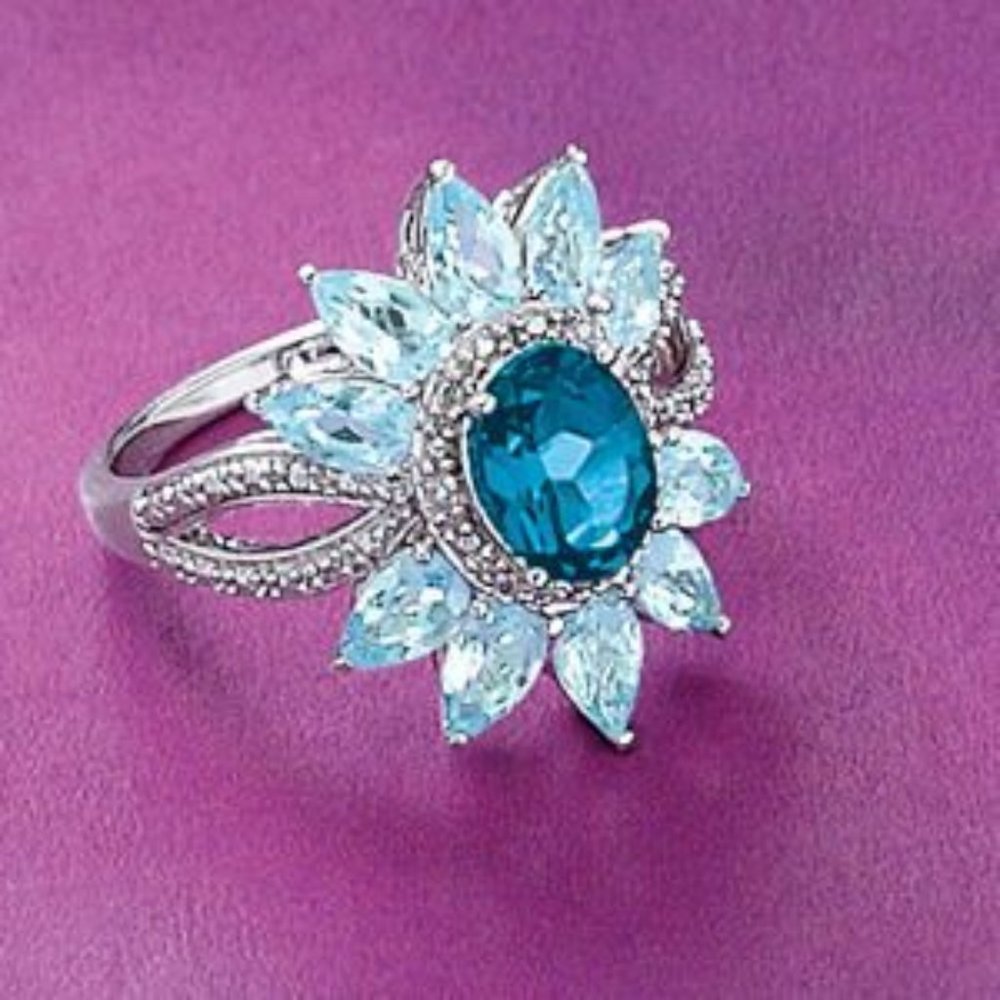 ISO Pyramid Collection London blue topaz ring!